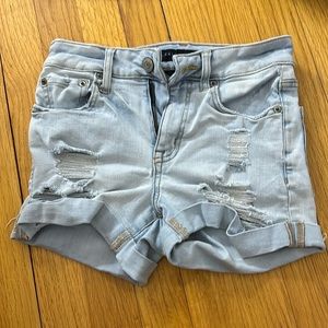 aeropostale light blue denim shorts 00